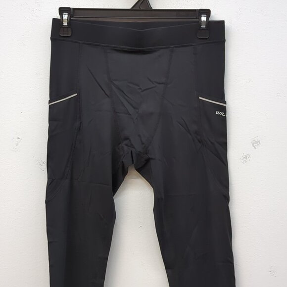 Willit Active Quick Dry Yoga Leggings Mens Pants With Side Pockets Small Black - Picture 3 of 9